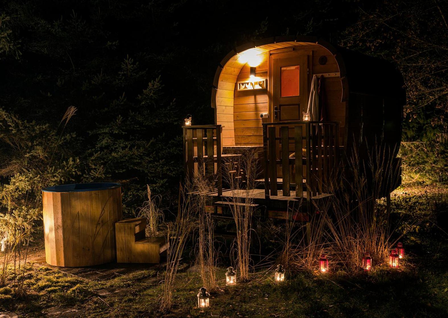 Szeroki Bor Oaza W Puszczy Z Sauna, Bania I Jacuzzi Extérieur photo